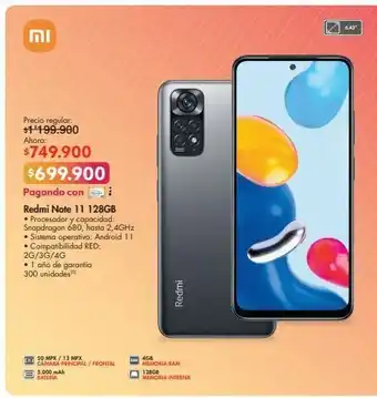 Metro Xiaomi redmi note 11 128gb oferta