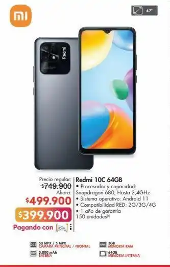 Metro Xiaomi redmi 10c 64gb oferta