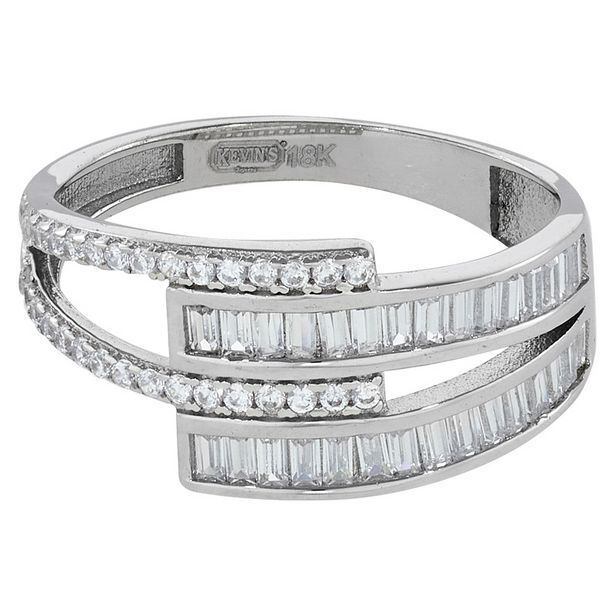 Kevin's Joyeros Anillo en oro blanco de 18 kilates, con zircones oferta