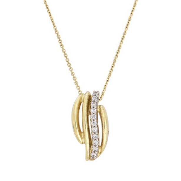 Kevin's Joyeros Gargantilla en oro amarillo de 18 kilates, rolo, con zircones, 42 cm. de largo, 0.50 mm. de ancho oferta