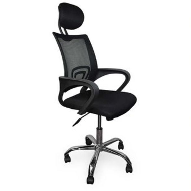 Linio Silla de oficina ejecutiva  para escritorio en tela malla - negra oferta