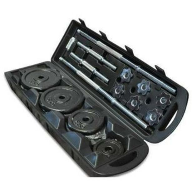 Linio Kit mancuernas/pesas 50kg/100lb estuche profesional b larga oferta