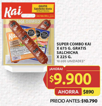 Ara SUPER COMBO KAI X 675 G. GRATIS SALCHICHA x 225g oferta