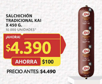 Ara SALCHICHÓN TRADICIONAL KAI X 450 G. oferta