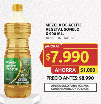 Ara MEZCLA DE ACEITE VEGETAL SONELO X 900 ML. oferta