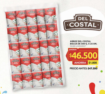 Ara ARROZ DEL COSTAL BOLSA DE 500 G. X 25 UN. oferta