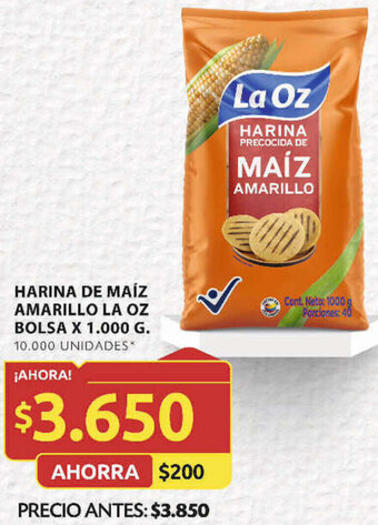 Ara HARINA DE MAÍZ AMARILLO LA OZ BOLSA X 1.000 G. oferta