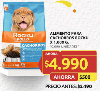 Ara ALIMENTO PARA CACHORROS ROCKU X 1.000 G. oferta
