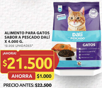 Ara ALIMENTO PARA GATOS SABOR A PESCADO DALÍ X 4.000 G. oferta