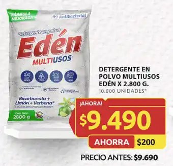 Ara DETERGENTE EN POLVO MULTIUSOS EDÉN X 2.800 G. 10.000 UNIDADES* oferta