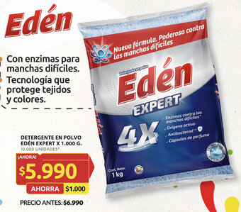 Ara DETERGENTE EN POLVO EDÉN EXPERT X 1.000 G. oferta