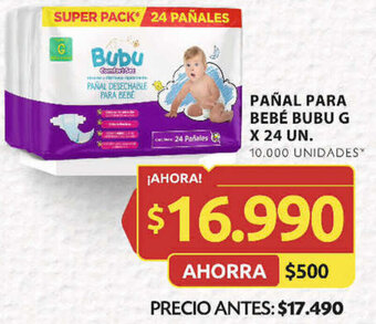 Ara PAÑAL PARA BEBÉ BUBU G X 24 UN. oferta