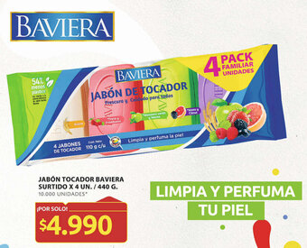 Ara JABÓN TOCADOR BAVIERA SURTIDO X 4 UN. / 440 G. oferta