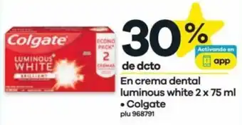 Éxito En crema dental luminous white 2 x 75 ml oferta