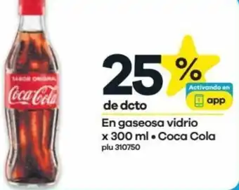 Éxito En gaseosa vidrio x 300 ml • Coca Cola oferta