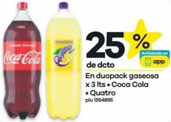 Éxito En duopack gaseosa x 3 Its • Coca Cola • Quatro oferta