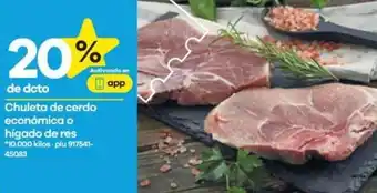 Éxito Chuleta de cerdo económica o hígado de res oferta