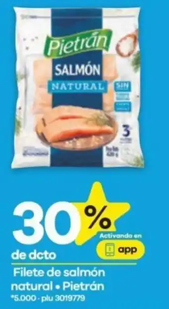 Éxito Filete de salmón natural. Pietrán oferta