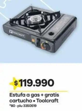 Éxito Estufa a gas + gratis cartucho Toolcraft oferta