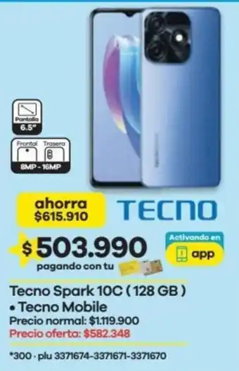 Éxito Tecno Spark 10C (128 GB) • Tecno Mobile oferta
