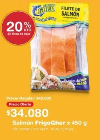 Makro Salmón FrigoGher x 450 g oferta