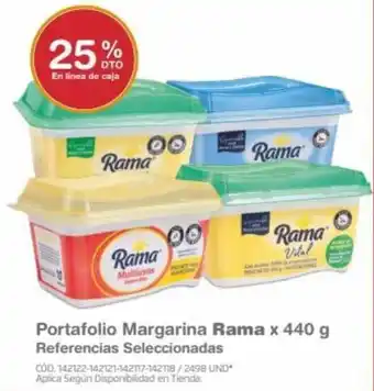 Makro Portafolio Margarina Rama x 440 g Referencias Seleccionadas oferta