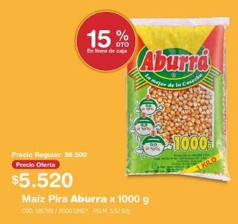 Makro Maíz Pira Aburra x 1000 g oferta