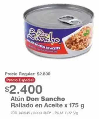 Makro Atún Don Sancho Rallado en Aceite x 175 g oferta
