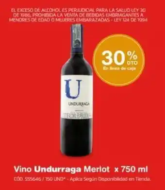 Makro Vino Undurraga Merlot x 750 ml oferta