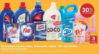 Makro Detergentes Líquidos Fab - Lavomatic - Coco - 3D - Vel Rosita Referencias Seleccionadas oferta
