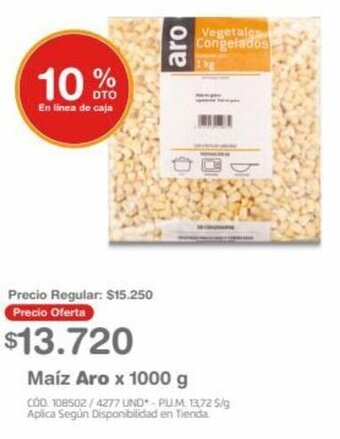 Makro Maíz Aro x 1000 g oferta