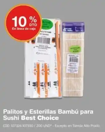 Makro Palitos y Esterillas Bambú para Sushi Best Choice oferta