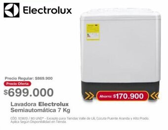 Makro Lavadora Electrolux Semiautomática 7 Kg oferta