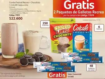Combo Festival Recreo + Chocolisto + Colcafé Cappuccino