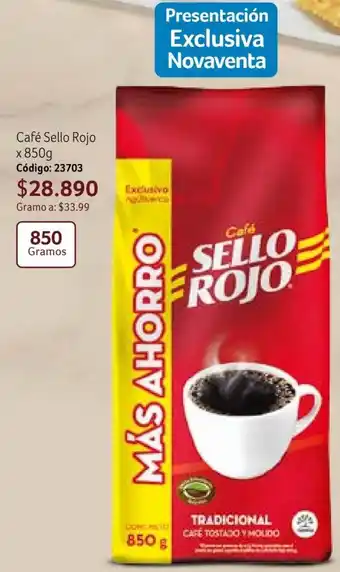 Nova Venta Café Sello Rojo x 850g Código: 23703 oferta