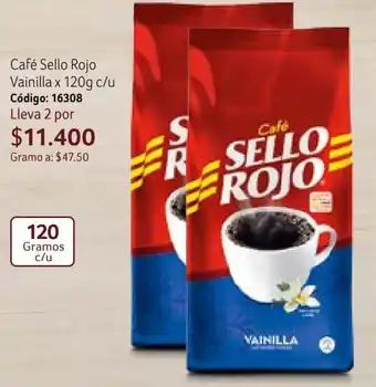 Nova Venta Café Sello Rojo Vainilla x 120g c/u Código: 16308 Lleva 2 por oferta
