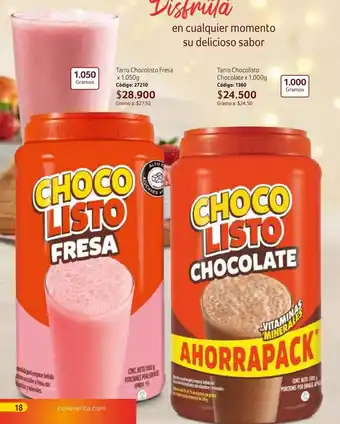 Nova Venta Tarro Chocolisto Fresa 1.050G Código: 27210 oferta