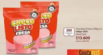 Nova Venta Chocolisto Fresa x 200g c/u Código: 15333 Lleva 2 por oferta