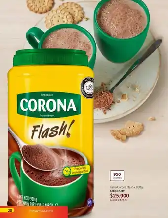 Nova Venta Tarro Corona Flash x 950g Código: 4369 oferta