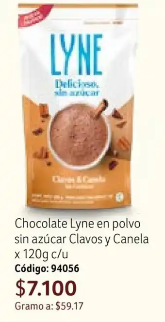 Nova Venta Chocolate Lyne en polvo x 120g c/u Código: 94056 oferta
