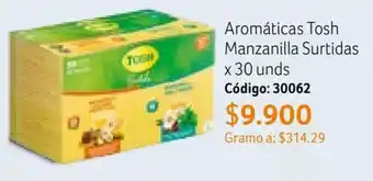 Nova Venta Aromáticas Tosh Manzanilla Surtidas x 30 unds Código: 30062 oferta