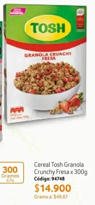 Nova Venta Cereal Tosh Granola Crunchy Fresa x 300g oferta