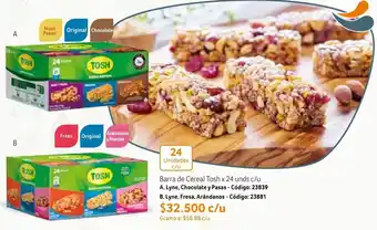 Nova Venta Barra de Cereal Tosh x 24 unds c/u oferta