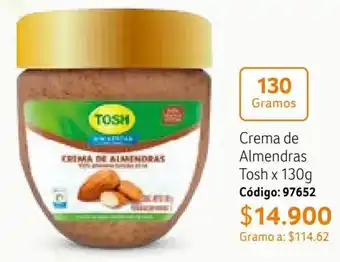 Nova Venta Crema de Almendras Tosh x 130g Código: 97652 oferta