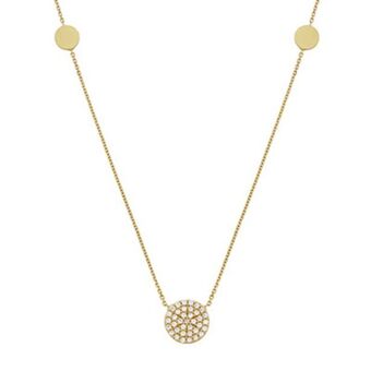 Kevin's Joyeros Gargantilla en oro amarillo de 18 kilates, rolo, con zircones, 42 cm. de largo, 0.50 mm. de ancho oferta