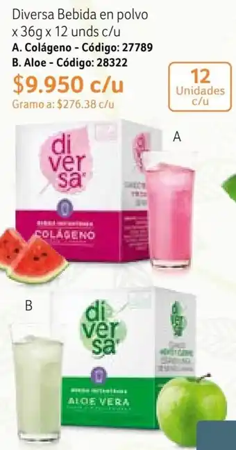 Nova Venta Diversa Bebida en polvo x 36g x 12 unds c/u A. Colágeno - Código: 27789 B. Aloe - Código: 28322 oferta