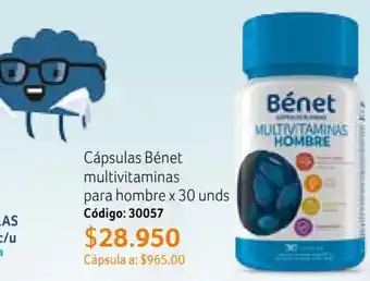 Nova Venta Cápsulas Bénet multivitaminas para hombre x 30 unds Código: 30057 oferta