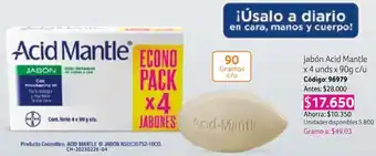 Nova Venta Jabón Acid Mantle x 4 unds x 90g c/u Código: 96979 oferta