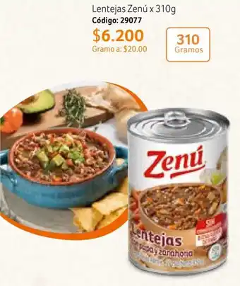 Nova Venta Lentejas Zenú x 310g Código: 29077 oferta