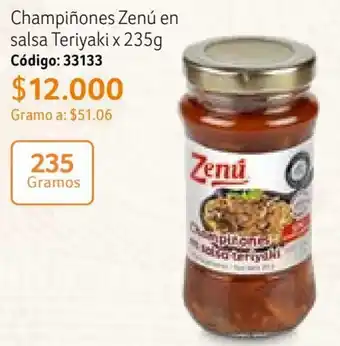 Nova Venta Champiñones Zenú en salsa Teriyaki x 235g Código: 33133 oferta
